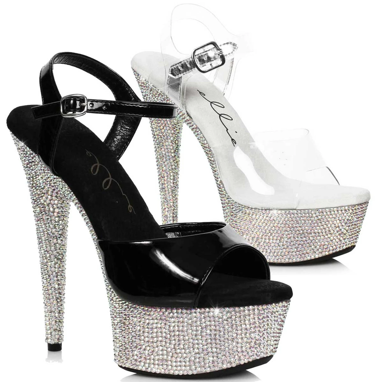 609-Maxine, Ankle Strap Rhinestones Sandal CLEARANCE 3 609-Maxine, Ankle Strap Rhinestones Sandal CLEARANCE