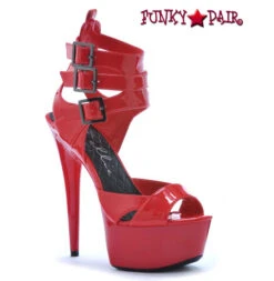 609-Athena 6" Heel Triple Ankle Strap Shoes CLEARANCE 8 609-Athena 6" Heel Triple Ankle Strap Shoes CLEARANCE -Funky Lingerie Outlet 609 athena red 82909.1666298833