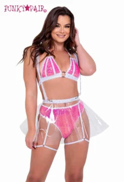 Roma R-6099 - High-Waisted Sequin Raver Shorts -Funky Lingerie Outlet 6098 6099 HP 6100 W 04473.1654279325