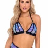 Roma R-6098 - Raver Two-Tone Sequin Bikini Top -Funky Lingerie Outlet 6098 Jade 26150.1659382045