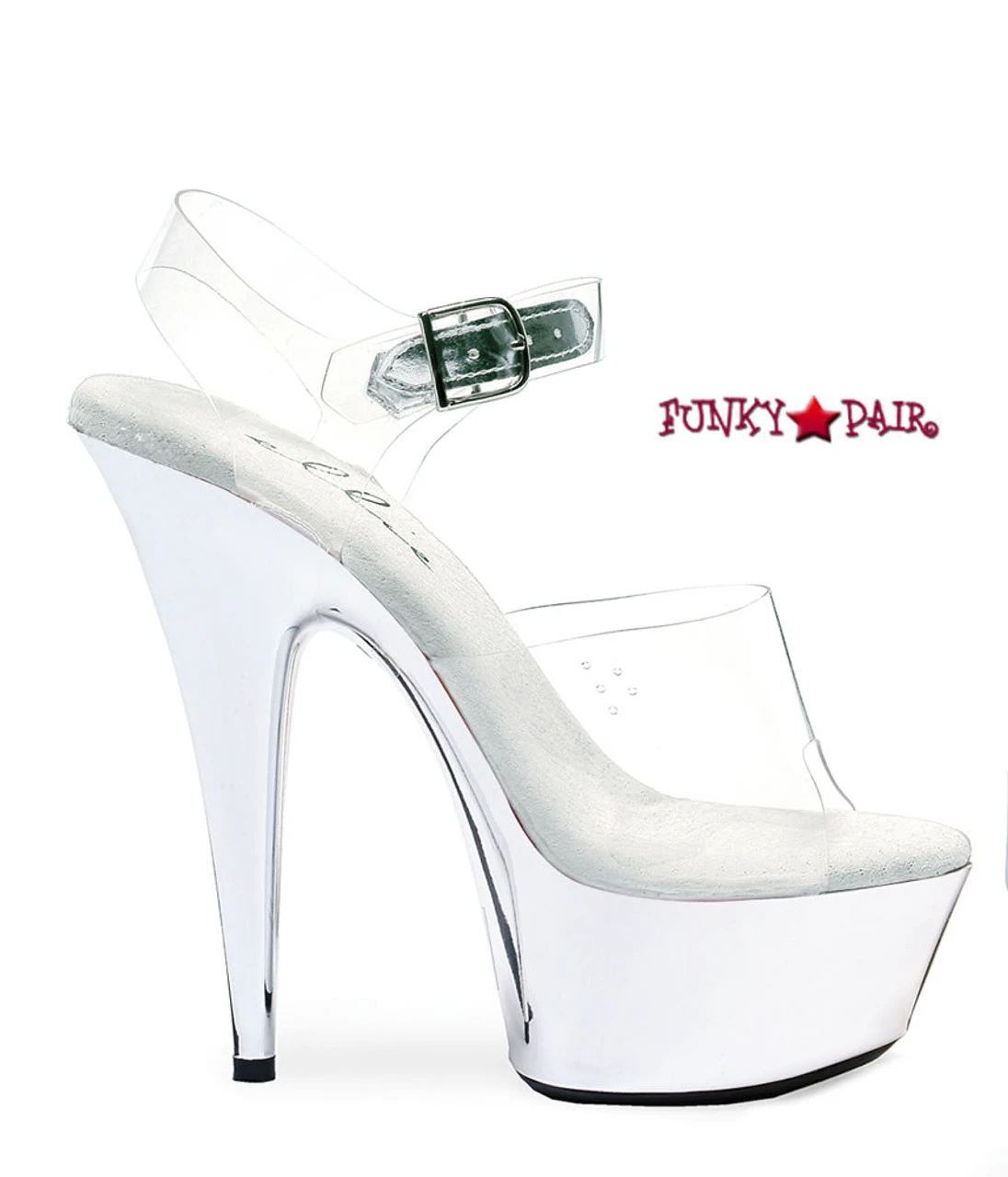 609-Chrome, 6" Chrome Platform Heels CLEARANCE 8 609-Chrome, 6" Chrome Platform Heels CLEARANCE - Image 6