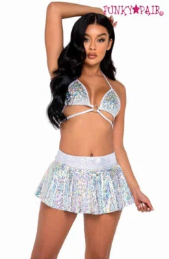 Roma R-6108 - Iridescent Vinyl Bikini Tie-Top -Funky Lingerie Outlet 6108 6110 11099.1649543014