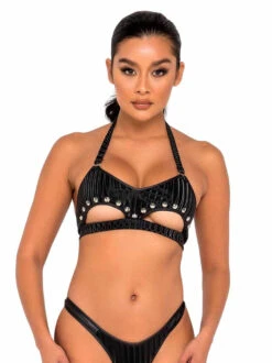 R-6119 - Studded Top With Underboob Cutout By Roma