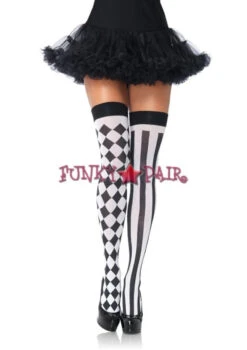 LA-6120, Harlequin Thigh High Stockings