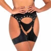 R-6121 - Studded Garter Belt Harness By Roma -Funky Lingerie Outlet 6121 16931.1651786366