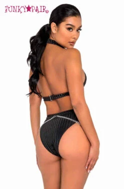 R-6122 - Bikini Top With Ring & Chain Detail By Roma -Funky Lingerie Outlet 6122 6123 Back 08719.1649433260