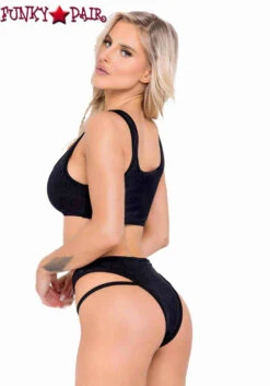 R-6133 - Bottom With Strap Detail By Roma -Funky Lingerie Outlet 6132 6133 Blk Back 61585.1650006651