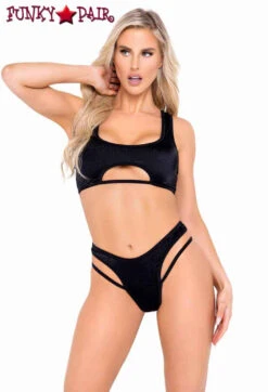 R-6133 - Bottom With Strap Detail By Roma -Funky Lingerie Outlet 6132 6133 Blk 11934.1650006704