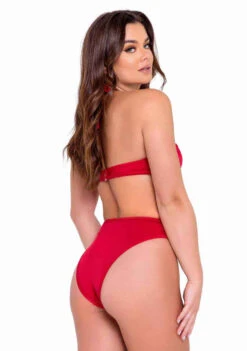Roma R-6135 - High-Waisted Shorts With Cutout Panel -Funky Lingerie Outlet 6134 6135 Red Back 16399.1650009958