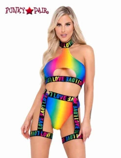 Roma R-6139 - Rainbow High-Waisted Shorts -Funky Lingerie Outlet 6138 6139 6140 89963.1650007072
