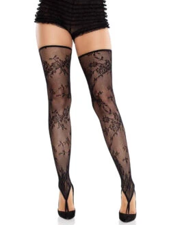 LA6221, Floral Footless Thigh High