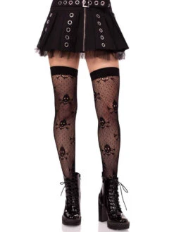 LA6224, Skull Thigh Highs