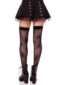 LA6224, Skull Thigh Highs -Funky Lingerie Outlet 6224 02 001 68930.1741887826