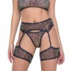 Roma R-6230 - Sequin Fishnet Garter Belt