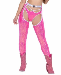 Roma R-6238 - Sequin Chaps With Belt