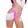Roma R-6240 - Sequin High-Waisted Fringe Shorts -Funky Lingerie Outlet 6240 53771.1685688610
