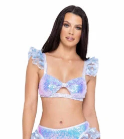 Roma R-6242 - Butterfly Sequin Top