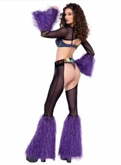 Roma R-6247 - Sheer Shrug With Faux Fur Bell Sleeve -Funky Lingerie Outlet 6247 6248 6249 6324 Back 61316.1685832294