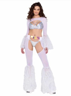 Roma R-6248 - Sheer Chaps With Faux Fur Bell Bottom -Funky Lingerie Outlet 6247 6248 6253 6325 61198.1685832525