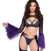 Roma R-6247 - Sheer Shrug With Faux Fur Bell Sleeve -Funky Lingerie Outlet 6247 6249 6324 02886.1685832242