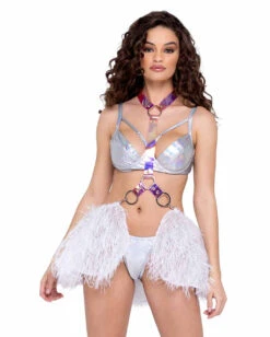 Roma R-6241 - Faux Fur Harness Skirt