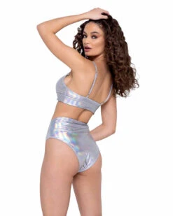 Roma R-6254 - Hologram Crop Top -Funky Lingerie Outlet 6254 6256 Back 02263.1685766463