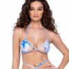Roma R-6300 - Cloud Print Keyhole Triangle Top -Funky Lingerie Outlet 6300 27127.1685803855
