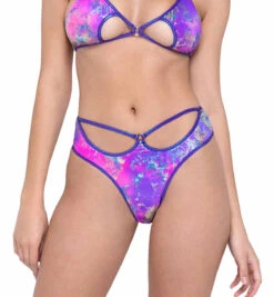 Roma R-6307 - Front Cutout Thong Back Shorts