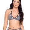 Roma R-6317 - Snake Skin Keyhole Triangle Top -Funky Lingerie Outlet 6317 82823.1685826125