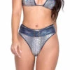 Roma R-6321 - Snake Skin High-Waisted Shorts