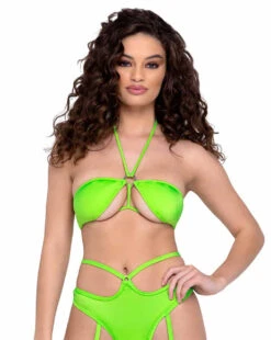 R-6322 - Tie-Top Bikini Top By Roma -Funky Lingerie Outlet 6322 Green 99594.1685831698