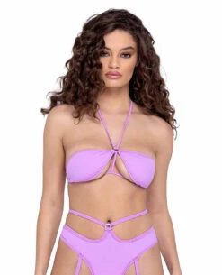 R-6322 - Tie-Top Bikini Top By Roma -Funky Lingerie Outlet 6322 Lav 81681.1685831687