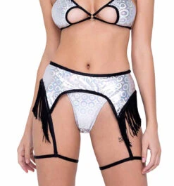 Roma R-6282 - Fringe Trim Hologram Barter Belt