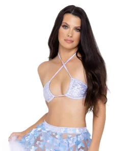 Roma R-6342 - Shimmer Criss-Cross Bikini Top