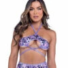 Roma PR-6426, Sequin Keyhole Tie Top -Funky Lingerie Outlet 6426 Lav 80373.1714197831