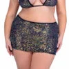 Roma PR-6434X, Plus Size Sequin Fishnet Skirt -Funky Lingerie Outlet 6434Q Blk 64274.1714194613