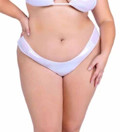 Roma PR-6453X, Plus Size Metallic Thong Back Shorts