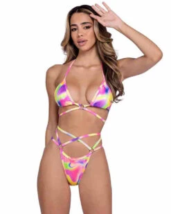 Roma PR-6468, Shimmer Triangle Top With Strap Detail -Funky Lingerie Outlet 6468 6469 24114.1714088061