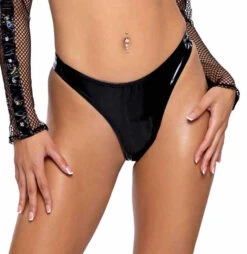 Roma PR-6483, Vinyl Thong Back Shorts