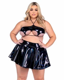 Roma PR-6484X, Plus Size Vinyl Underboob Crop Tops -Funky Lingerie Outlet 6484Q 6485Q 89652.1714083062