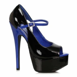 652-HALLEY, 6.5 Inch Stiletto Heel Open Toe Sandal CLEARANCE -Funky Lingerie Outlet 652 HALLEY blue 28352.1725830299