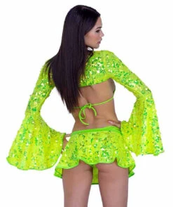 Roma PR-6541, Sequin Bell Sleeve Shrug -Funky Lingerie Outlet 6541 6413 6414 6415 NY Back 31133.1714117672