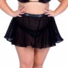 Roma PR-6542X, Plus Size Sheer Mesh Skirt -Funky Lingerie Outlet 6542Q Blk 14103.1714092321