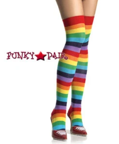 LA-6606, Rainbow Striped Stockings