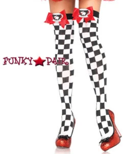LA-6617, Tea Party Checkerboard Stockings