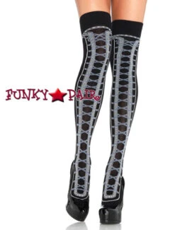 LA-6621, Acrylic Lace Up Stockings