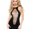 ML-6622, Mini Dress By Music Legs -Funky Lingerie Outlet 6622 Black AA00046 front4 SO209 N54 32 92626.1706679160