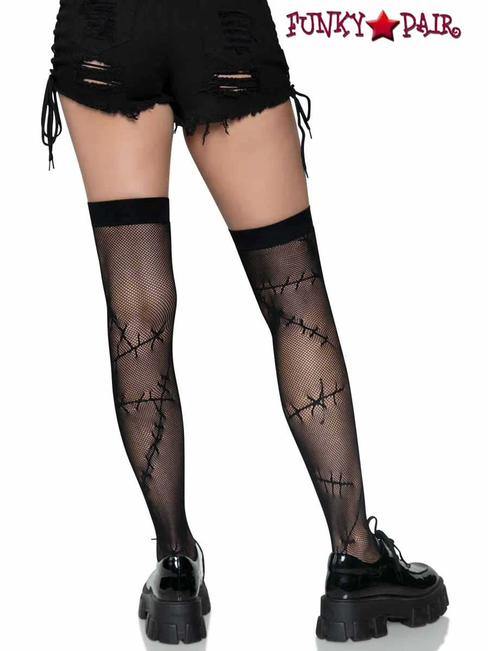 LA-6625, Stitched Up Fishnet Thigh Highs By Leg Avenue 4 LA-6625, Stitched Up Fishnet Thigh Highs By Leg Avenue - Image 2