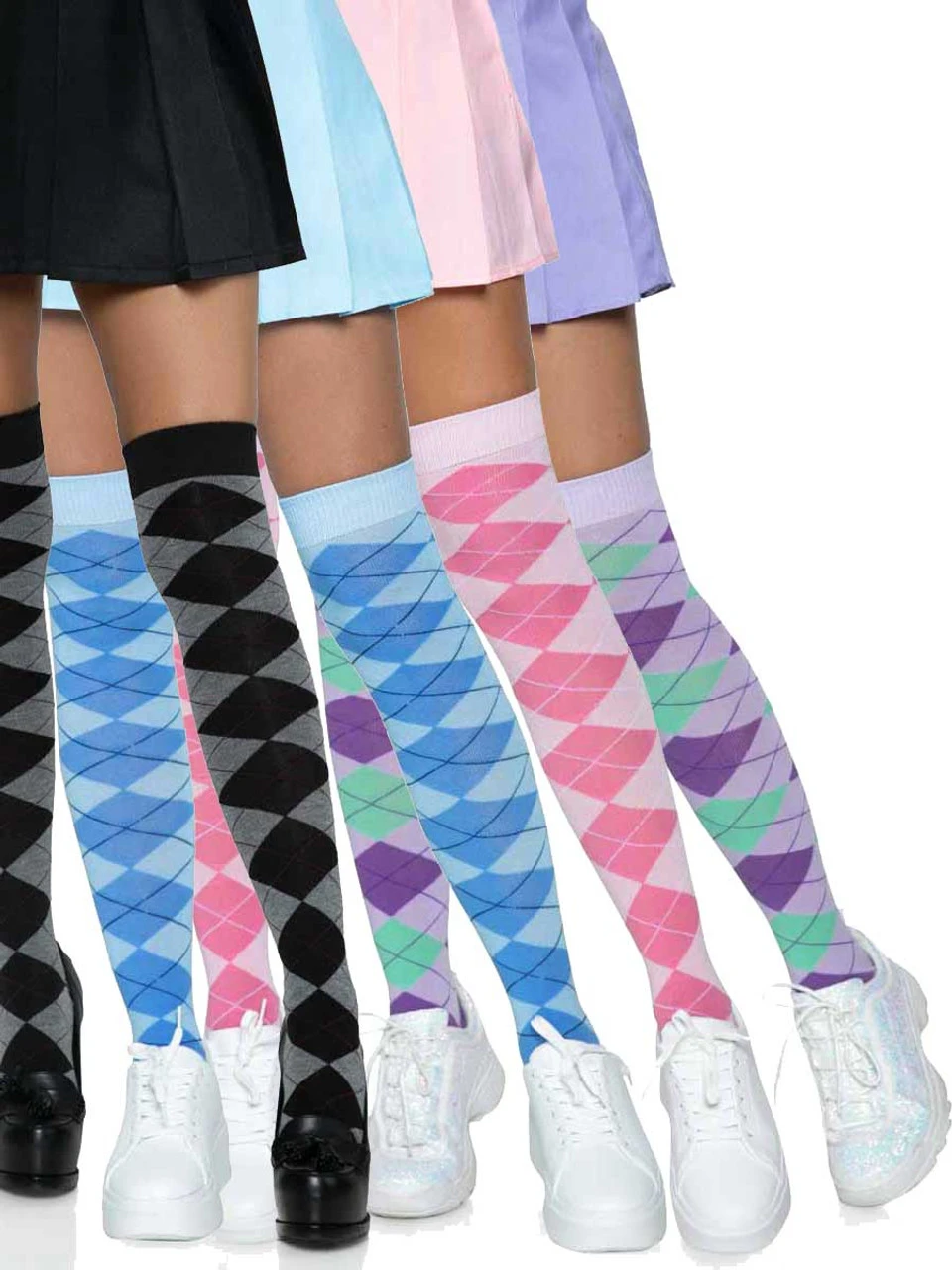 LA-6627, Argyle Knit Over The Knee Socks By Leg Avenue 3 LA-6627, Argyle Knit Over The Knee Socks By Leg Avenue