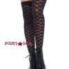 LA-6636, Checkerboard Stockings -Funky Lingerie Outlet 663622001 front 17237.1534187542